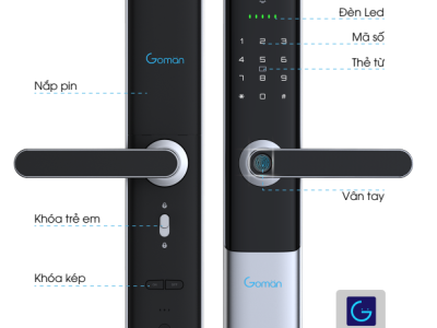 Khóa căn hộ Goman GM-SL285F (Black silver)